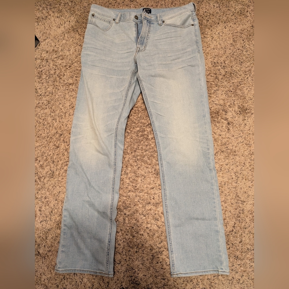 J. Crew Men's Straight Jeans in Light Blue